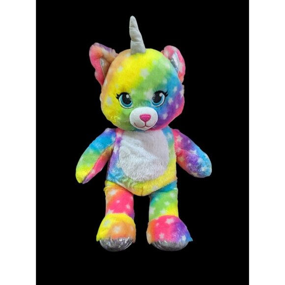 Build A Bear Kids Colorful Cat Unicorn Stuffed Animal Rainbow Kittycorn 16" - Picture 1 of 7